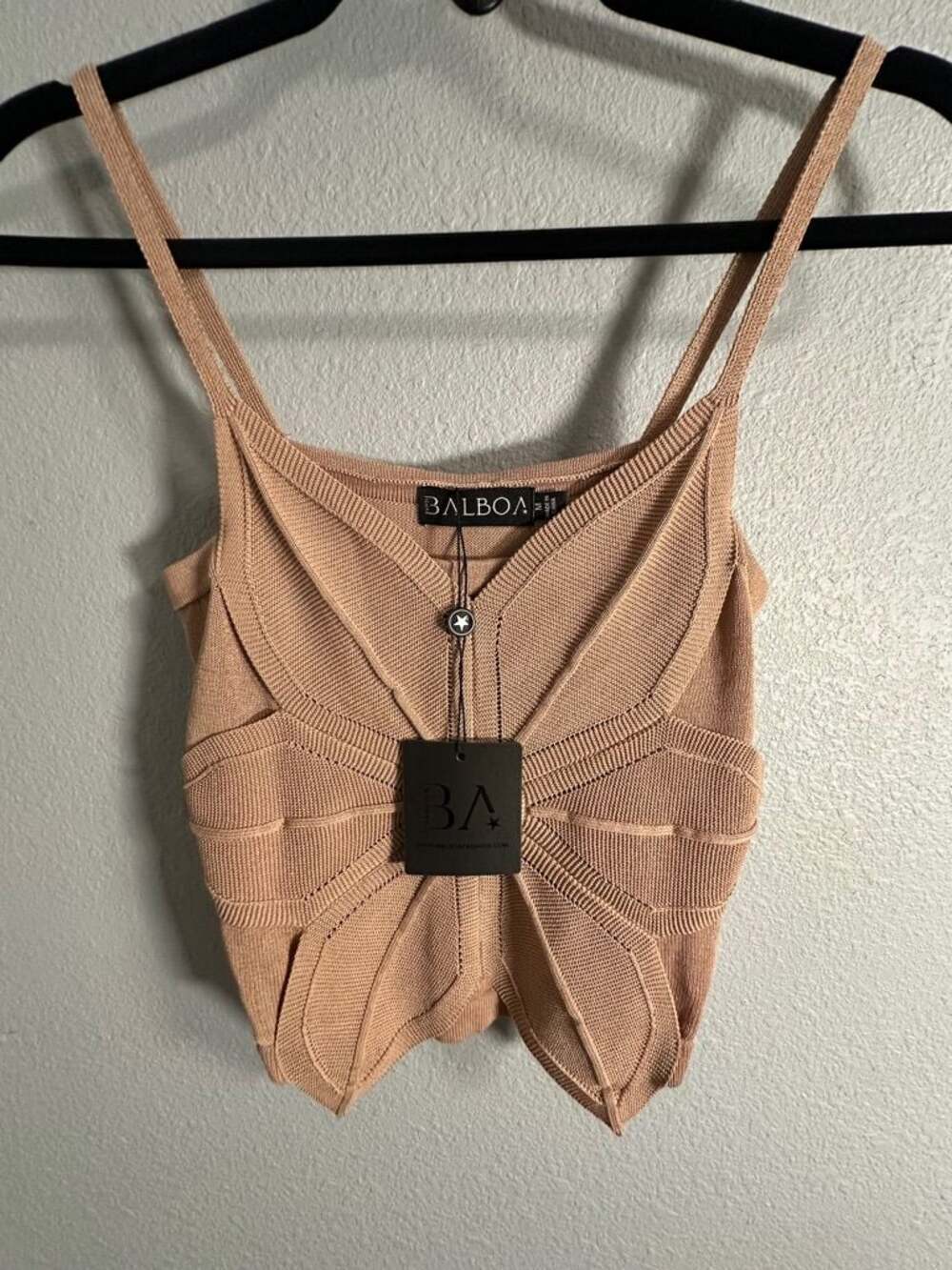 Balboa Butterfly Knit Crop Top Size M
